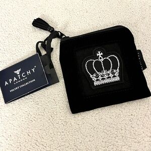 Apatchy London Luxury Velvet Crown Patch Coin Purse